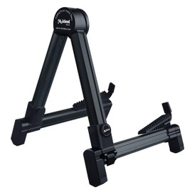 Guitar Stand, Foldable, Base Stand, Fall Prevention, Adjustable, Made of High Strength Aluminum Alloy, Lightweight, Compact Stands (Supports Guitar Bass, Ukulele, Violin), Black