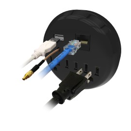 Liberty Safe Black Safe Power Outlet Kit - Gun Safe Accessory - USB Port - Ethernet Port - For Home and Gun Safe