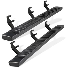 6" Running Boards Compatible with 2015-2025 Ford F-150 and 2017-2025 F-250 F-350 F-450 Super Duty | Super Cab | Side Step Rails Nerf Bars (Aluminum Alloy, 3/4 Size Rear Doors, Matte Black)