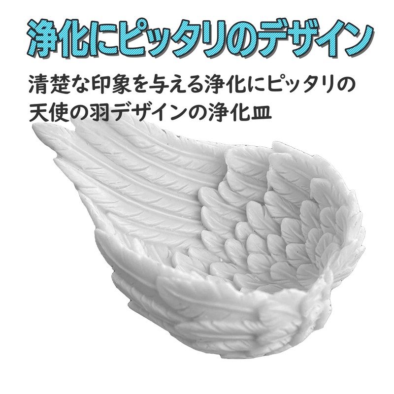 Felimoa Angel Wings Purifying Dish, Power Stone Trinket Box Accessory