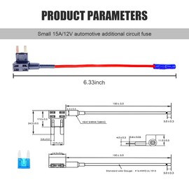 DACIRTY 5 PCS Fuseholder Extractor Socket, 12V Additional Circuit Fuse with 4 x 15A Blades, TAP Adapter Miniature ATM ATO Chip Fuse Holder, Suitable for Most Cars (Multicolored)