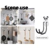 Hat and Coat Wall Mount Hook,4pcs Panda Hooks for Key