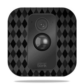 MightySkins Skin Compatible with Blink XT Outdoor Camera - Black Argyle | Protective, Durable, and Unique Vinyl Decal wrap Cover | Easy to Apply, Remove, and Change Styles | Made in The USA