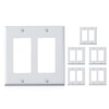 Faith White 2-Gang Two-Device Wall Plate (6-pack) | Double Light