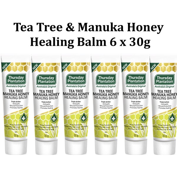 6 x 30g THURSDAY PLANTATION Tea Tree & Manuka Honey Healing Balm