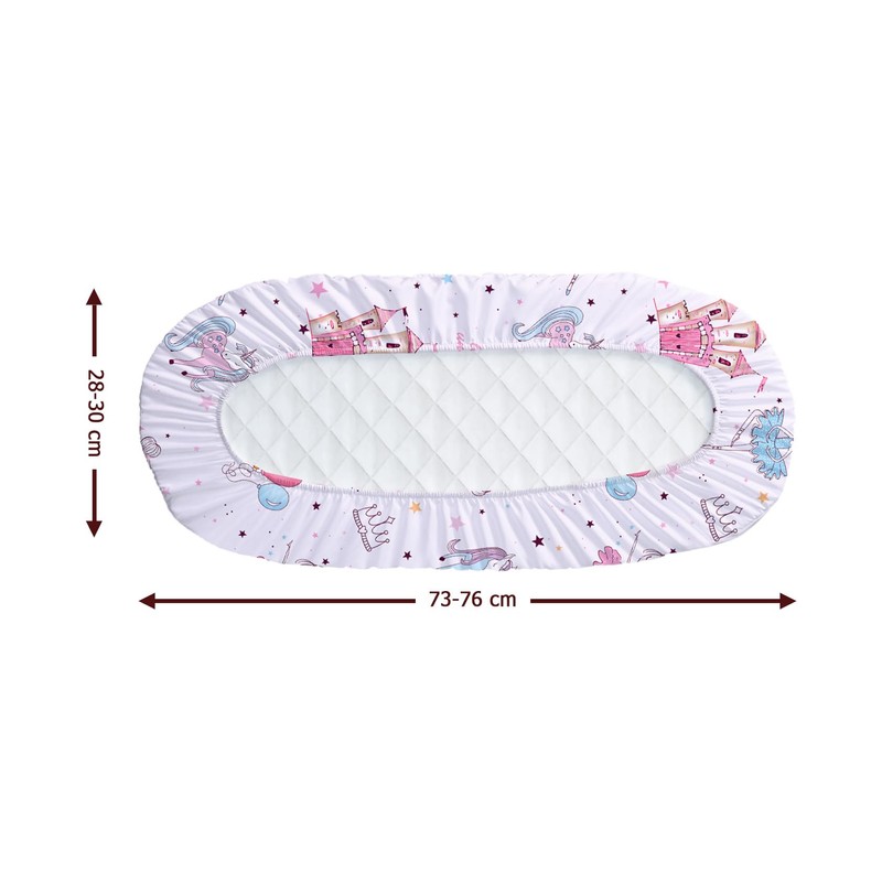 100% Cotton 2 Pcs Moses Basket Fitted Sheets - Breathable,