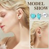 Kakonia 4 Pairs Stainless Steel Stud Earrings for Women Men