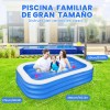 Alberca Inflables Grandes 260cm Piscinas Rectangulares Azul