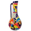 NOVICA Artisan Handmade Ceramic Vase Pitchershaped Talaverastyle from Mexico Multicolor