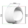 2 x 100mm Backdraught Shutter Flap 4-inch Non-Return Valve Damper