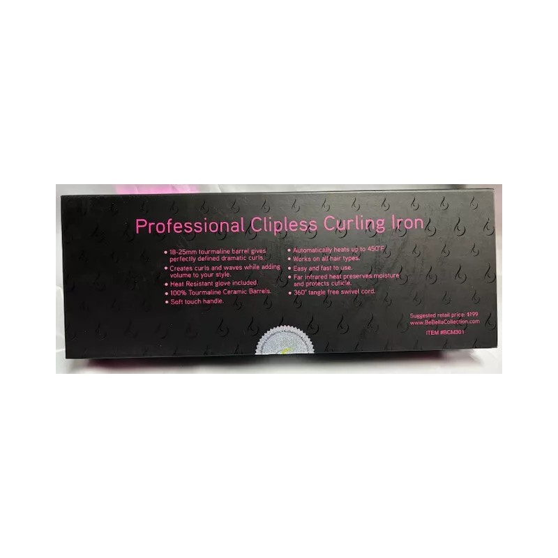 BEBELLA EVOLUTION 1 PIECE 18-25MM MEDIUM CLIPLESS CURLER (HOT PINK