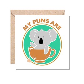 MUGGZ Work Colleague/Friend Funny Gift - My Puns are Koala Tea - Giftset - Made in The UK