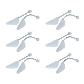 Top Ten Handels GmbH Shoe Stretcher Plastic with Metal Spring for Men or Women 6 Pairs Set Colour: White