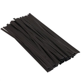 ONLYKXY 100 Black Kraft Paper Twist Ties (15cm/5.9inch)