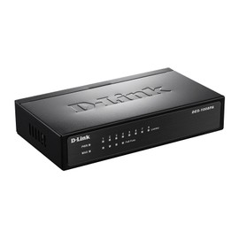 D-Link Fast Ethernet Switch, 8 Port Unmanaged w/ 4 PoE Ports (802.3AF) Desktop Network Internet 10/100 Plug n Play (DES-1008PA)