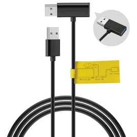 Flgocexs USB Power Data Adapter Y-Cable Black for Android Auto Wireless Carplay Adapter
