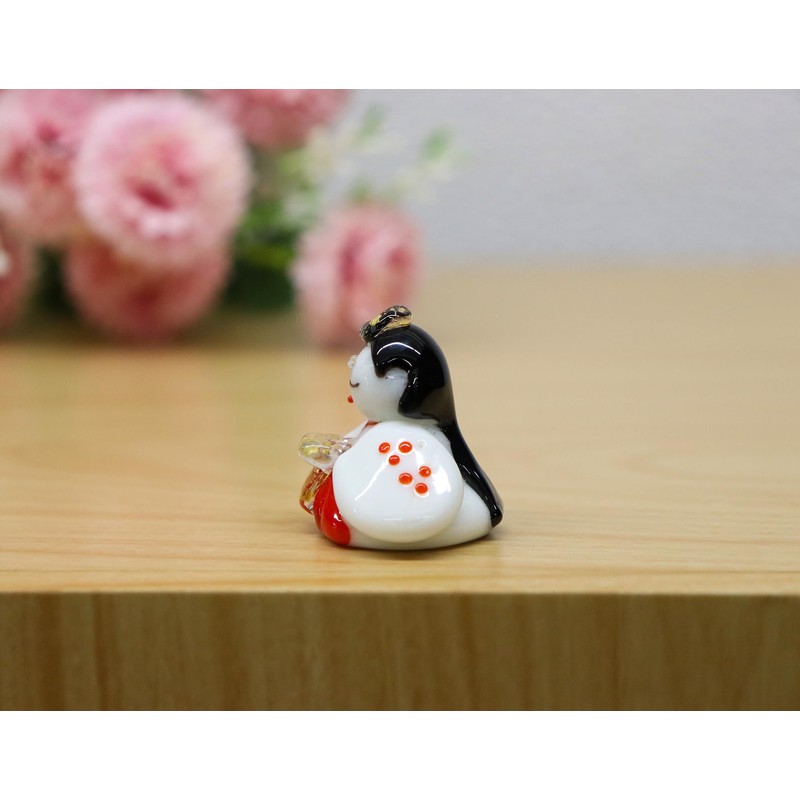 Glass Square, Adorable Glass Hinamatsuri Dolls Three Lady Sanpo Large