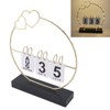 Perpetual Flip Calendar with LED Light Durable Construction Metal Art