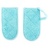 DII Basic Terry Collection Quilted 100% Cotton, Pan Handle, Aqua,