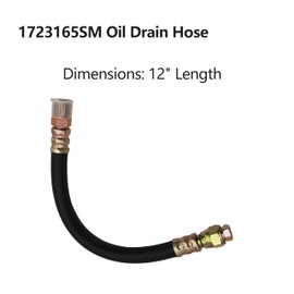YIAOSUA 1723165SM Oil Drain Hose 12" Length fits Briggs and Stratton Model 29 30 35 38 40 44 49 54-61 Series Engines