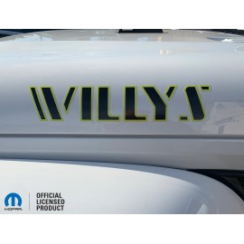 Mopar 18 19 20 jeep WILLYS hood decal sahara rubicon wrangler gladiator JT JL YELLOW