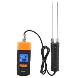 Wood Meter, Digital Wood Tester Firewood Meter with Long Probe, Professional Paper Humidity Tester Damp Meter for Wood Firewood Paper Floor