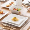 Porlien 16-Piece Classic Square Dinnerware Set for 4-Square Dinner Plates,
