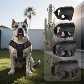 HiiFeuer Medieval Faux Leather Dog Armor Clothe Adjustable Funny Dog Vest Costume for Cosplay- Fits Most Dogs Ropa para Perro (Black L)