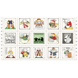 Riley Blake Snow Sweet Christmas Cooks Medium Patch Panel by J Wecker Frisch, Perfect for Quilting, Apparel, DIY Crafting, and Home Decor.