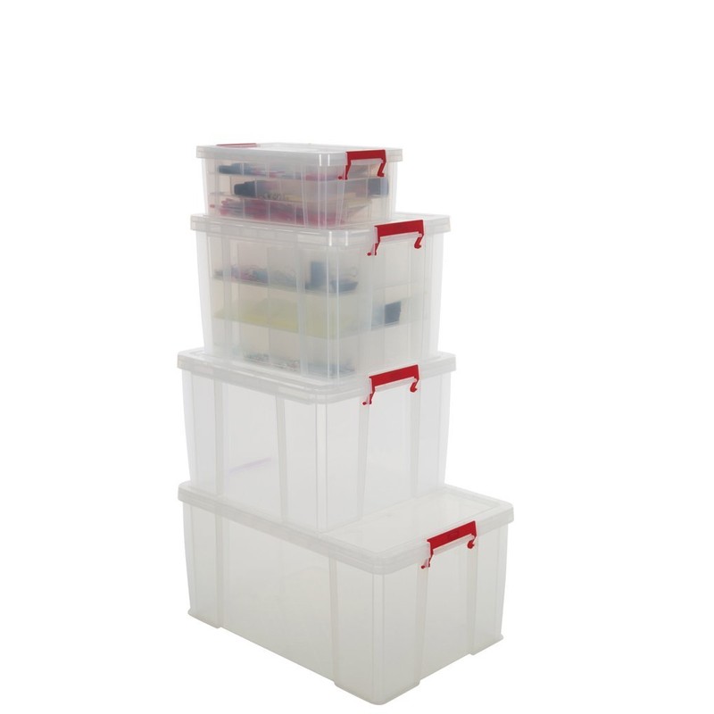 Whitefurze Allstore Container with Silver Clamp, Plastic, Natural, 5 Litre