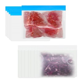 Yunova 12 Pac Silikon Gefrierbeutel Wiederverwendbar – PEVA Frischhaltebeutel, auslaufsichere Dichtung, 2 Größen, Stand-Up Design für Mahlzeitvorbereitung, Muttermilch, Einfrieren & Mikrowelle