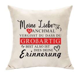 Hasodeo My Love Cushion Cover Gift, Anniversary Gift for Her, Cushion Covers 45 x 45 cm, Gift for Wife Women Couples Decorative Cushion Cover Sweetheart, Love Gift, Christmas (Meine Liebe)