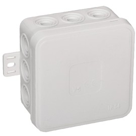 ORNO JB-13802 Junction Box Surface-Mounted IP54 12 Cable Entry 75 x 75 x 41 mm Pack of 1 White