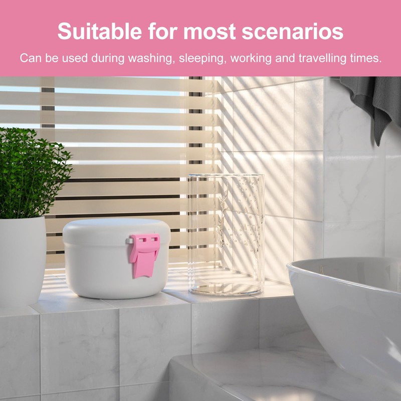 BVN Leak-Proof Denture Bath Cup for Travel, Denture Cup for