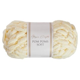 Utopia Crafts Pom Pom Soft Yarn 200g (Cream)