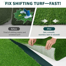 Artificial Grass Turf Tape, 6" x 16' Turf Seam Tape: Self-Adhesive Artificial Grass Seaming Tape for Indoor Outdoor Carpet Jointing, Connecting Lawn, Rug, Pet Grass Mat