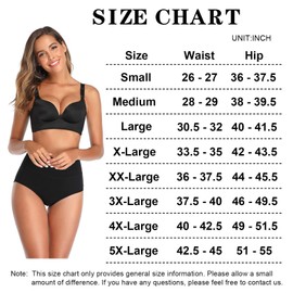 QOVOQ Women's High Waist Cotton Underwear Stretch Briefs Soft Comfy Ladies Panties MultiPack Black