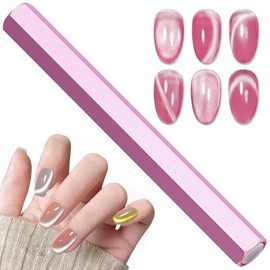 MIZHSE Cat Eye Magnet Nail Tool: Double-Head Nail Magnet Pens Hexagonal Design Magnet Stick, Nail Art Cat Eye Magnet Stick Nail Design Tools for Studio Nail Salon Home DIY