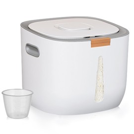 UHAPEER Trockenfutter Aufbewahrung 5 Liter, Getreidevorratsbehälter Luftdicht, Reis Aufbewahrungsbehälter mit Messbecher, BPA Frei Müsli Aufbewahrungsbox, Reisbox für Reis, Mehl, Nüsse