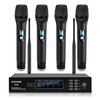MIZISNR 4 Channel Wireless Microphone System, Professional UHF Cordless Handheld