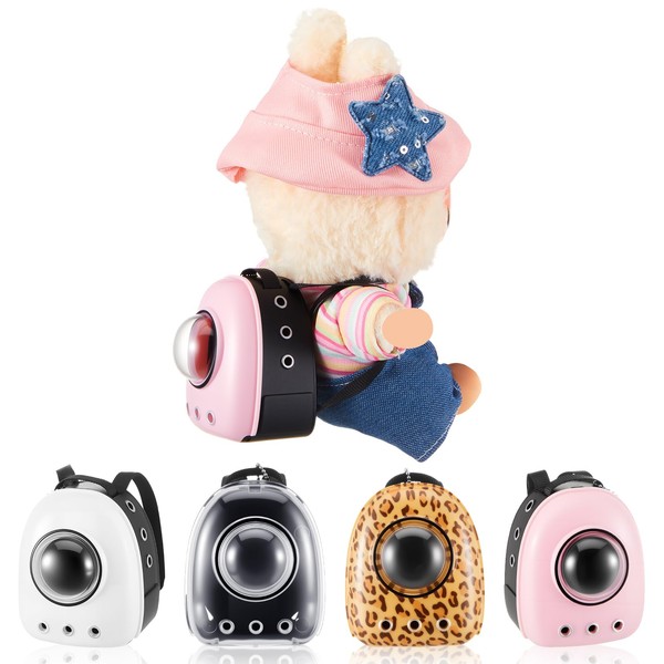 Simgoing 4 Pcs Mini Doll Backpack Set, Realistic Miniature Pet