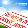 Faittoo (2 Pack) Do Not Block Garage Door Sign, No
