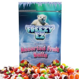 Freeze Dried Assorted Fruit Balls Candy 3.6 oz (Pack of 1)