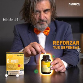 Biomiral Vitamina C Betaglucanos Zinc y Vitamina D3 - 30 tabletas masticables