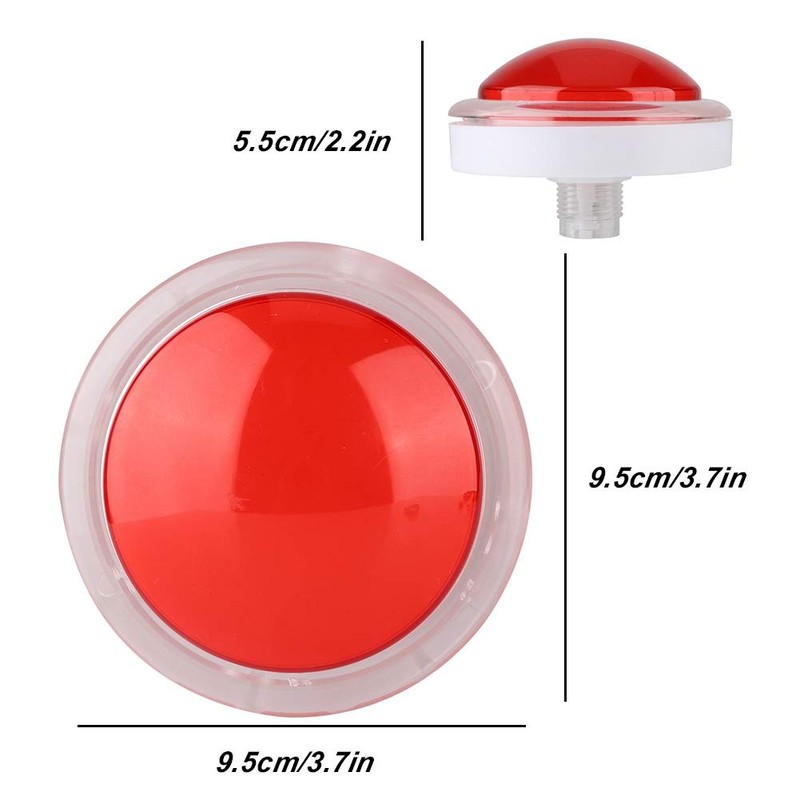 Tissting 100mm Game LED Light Button, 12V Lit Illuminated Push