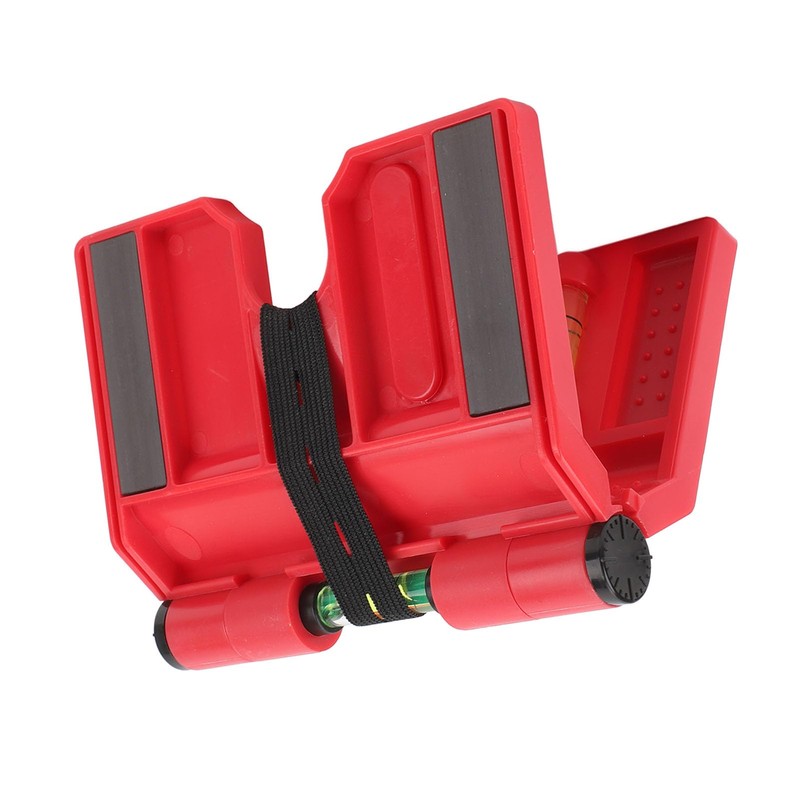 Magnetic Post Spirit Level with 3 Bottles, Adjustable Plastic Post