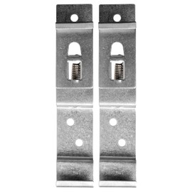 BITS4REASONS 2 X (1 PAIR) TRAILER NUMBER PLATE HOLDERS CLIPS LICENSE PLATE BRACKETS STAINLESS SPRING LOADED STEEL - STANDARD UK SIZE PLATE 11CM (110MM) DEPTH