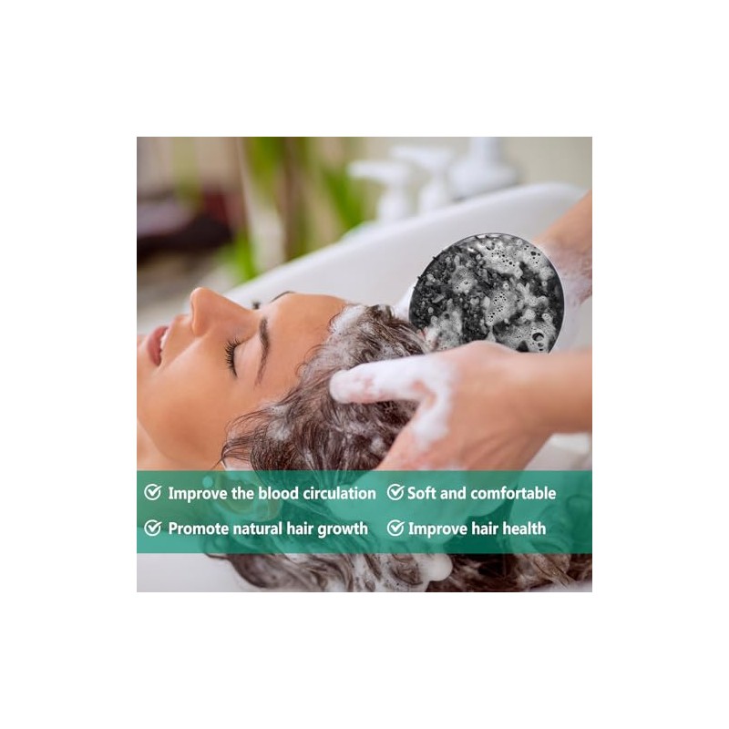 Cepillo de Masaje Cuero Cabelludo 6 Piezas Suaves para Exfoliar