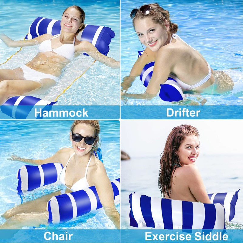 Aitsite Inflatable Pool Floats for Adults, 2 Pack Water Hammock,