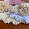 kilofly 26 pcs Cotton Crochet Doilies 1.8"-7.9" Handmade White Beige